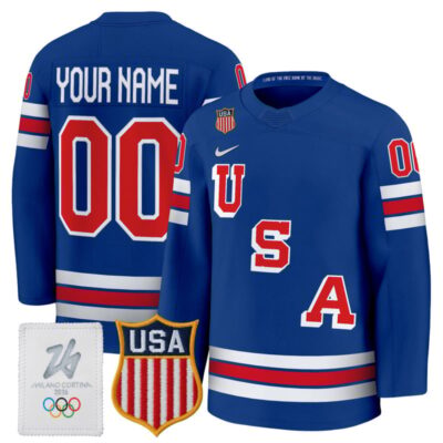 2026 USA Women's Olympic Gold Medalist Custom Hockey Jersey - Royal