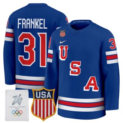 2026 USA Women's Olympic Gold Medalist Hockey Jersey - Royal / Aerin Frankel