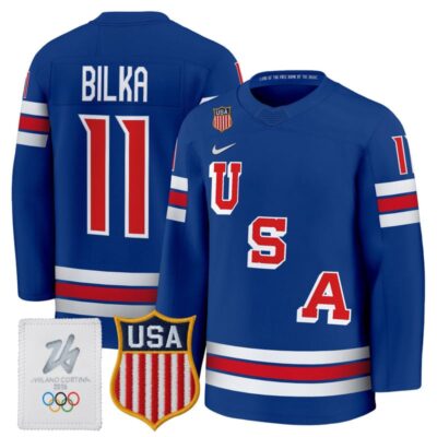 2026 USA Women's Olympic Gold Medalist Hockey Jersey - Royal / Hannah Bilka