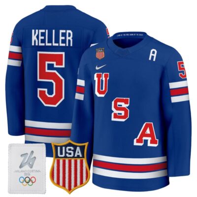 2026 USA Women's Olympic Gold Medalist Hockey Jersey - Royal / Megan Keller