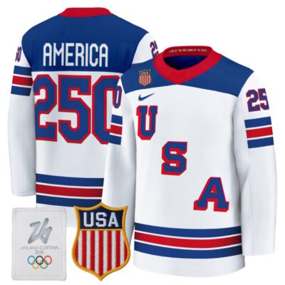 2026 USA Women's Olympic Gold Medalist Hockey Jersey - White / #250 America