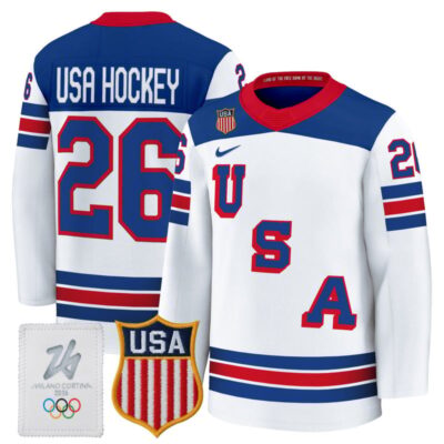 2026 USA Women's Olympic Gold Medalist Hockey Jersey - White / #26 USA Hockey