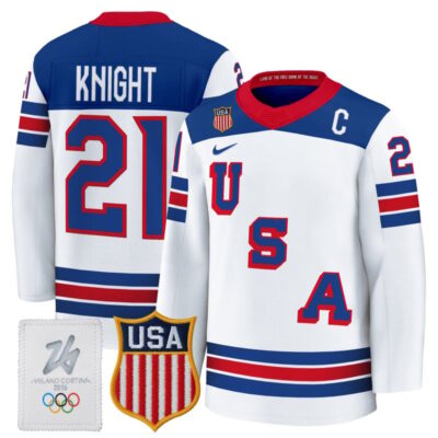 2026 USA Women's Olympic Gold Medalist Hockey Jersey - White / Hilary Knight