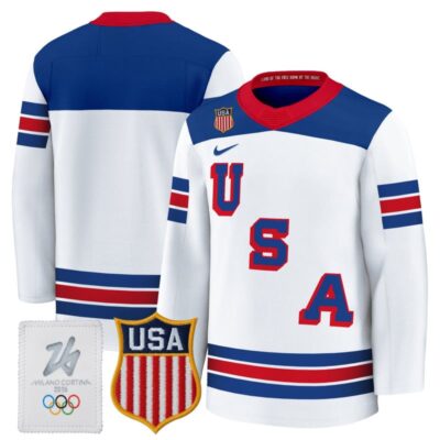 2026 USA Women's Olympic Gold Medalist Hockey Jersey - White / #Team