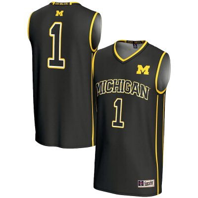 #1 Michigan Wolverines GameDay Greats Unisex Lightweight Basketball Jersey - Black