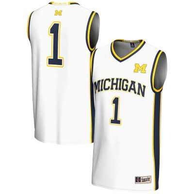 #1 Michigan Wolverines GameDay Greats Unisex Lightweight Basketball Jersey - White