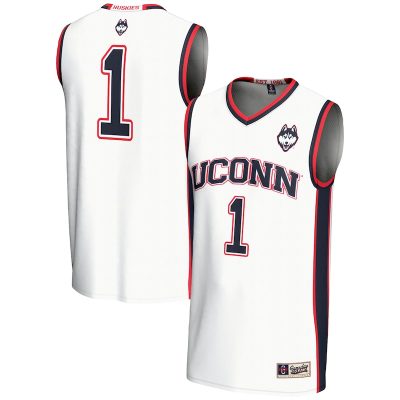 #1 UConn Huskies GameDay Greats Lightweight Basketball Jersey - White