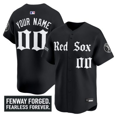 Boston Red Sox 'Gothic Edition' Vapor Premier Limited Custom Stitched Jersey - Black