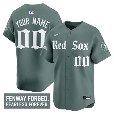 Boston Red Sox 'Gothic Edition' Vapor Premier Limited Custom Stitched Jersey - Green Monster