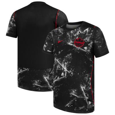 Canada Soccer Youth 2026 Away Stadium Replica Jersey - Black