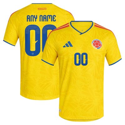 Colombia National Team World Cup 2026 Home On Field Custom Jersey - Yellow
