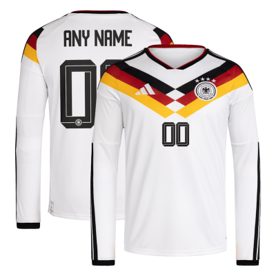 Germany National Team World Cup 2026 Home Replica Long Sleeve Custom Jersey - White