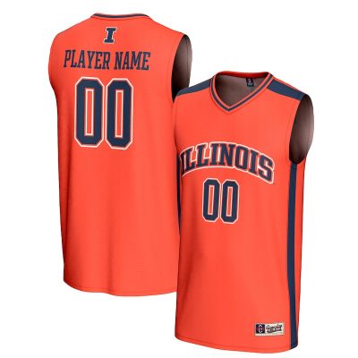 Illinois Fighting Illini GameDay Greats Unisex NIL Pick-A-Player Lightweight Men's Basketball Fashion Jersey - Orange