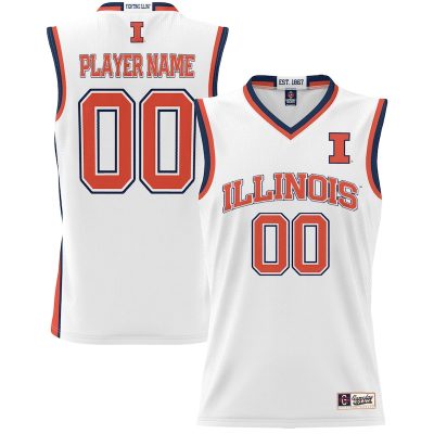 Illinois Fighting Illini GameDay Greats Youth NIL Pick-A-Player Lightweight Men's Basketball Jersey - White