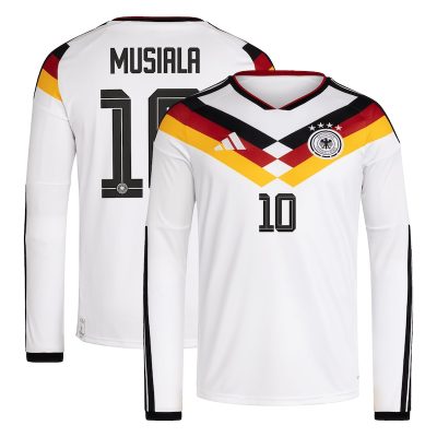 Jamal Musiala Germany National Team 2026 Home Replica Long Sleeve Jersey - White