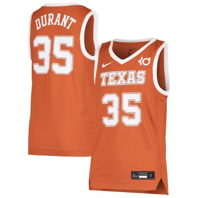 Kevin Durant Texas Longhorns Nike Youth Replica Basketball Jersey - Texas Orange
