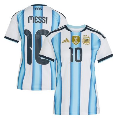 Lionel Messi Argentina National Team Women's World Cup 2026 Home Replica Jersey - White