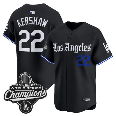 Los Angeles Dodgers "Gothic Edition" Vapor Premier Stitched Jersey -  Clayton Kershaw