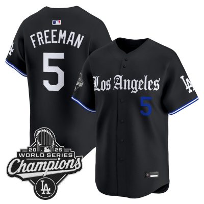 Los Angeles Dodgers "Gothic Edition" Vapor Premier Stitched Jersey -  Freddie Freeman