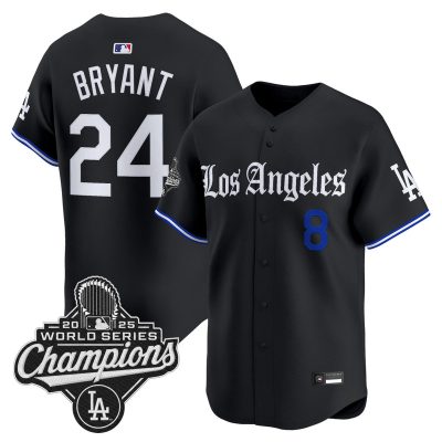 Los Angeles Dodgers "Gothic Edition" Vapor Premier Stitched Jersey -  Kobe Bryant