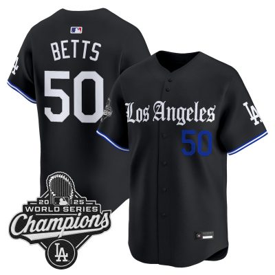 Los Angeles Dodgers "Gothic Edition" Vapor Premier Stitched Jersey -  Mookie Betts