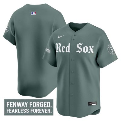 Men's Boston Red Sox 'Gothic Edition' Vapor Premier Stitched Jersey -  Green Monster / Team