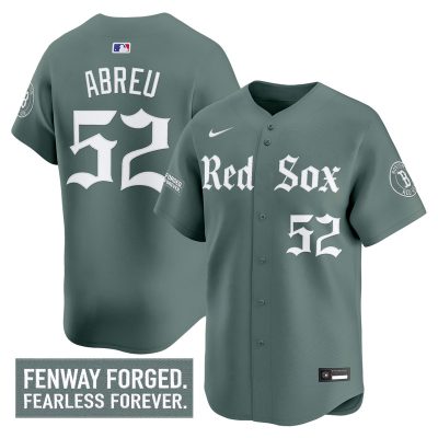 Men's Boston Red Sox 'Gothic Edition' Vapor Premier Stitched Jersey -  Green Monster / Wilyer Abreu