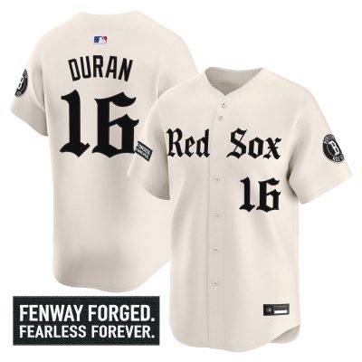 Men's Boston Red Sox 'Gothic Edition' Vapor Premier Stitched Jersey -  Retro Newspaper / Jarren Duran