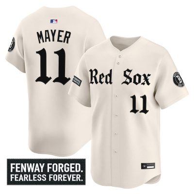 Men's Boston Red Sox 'Gothic Edition' Vapor Premier Stitched Jersey -  Retro Newspaper / Marcelo Mayer