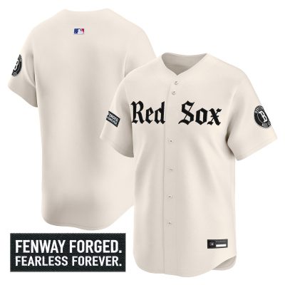 Men's Boston Red Sox 'Gothic Edition' Vapor Premier Stitched Jersey -  Retro Newspaper / Team