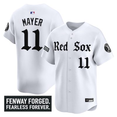 Men's Boston Red Sox 'Gothic Edition' Vapor Premier Stitched Jersey -  White / Marcelo Mayer
