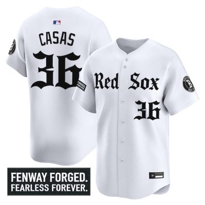 Men's Boston Red Sox 'Gothic Edition' Vapor Premier Stitched Jersey -  White / Triston Casas
