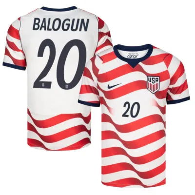 Men's USMNT 2026 World Cup Match Jersey - Stripes / Folarin Balogun