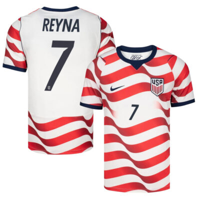 Men's USMNT 2026 World Cup Match Jersey - Stripes / Gio Reyna