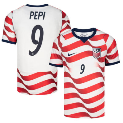 Men's USMNT 2026 World Cup Match Jersey - Stripes / Ricardo Pepi