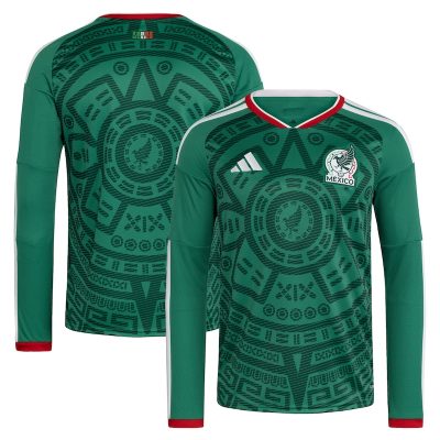 Mexico National Team World Cup 2026 Home Replica Long Sleeve Jersey - Green