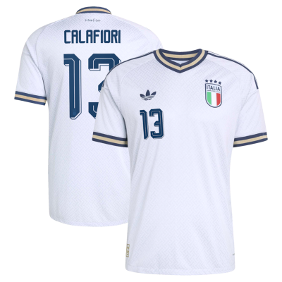 Riccardo Calafiori Italy National Team 2026 Away On-Field Jersey - Light Blue