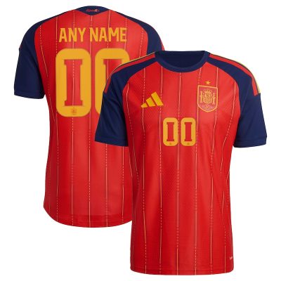 Spain National Team World Cup 2026 Home On Field Custom Jersey - Red