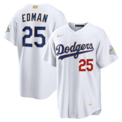 Tommy Edman Los Angeles Dodgers 2026 Gold Collection Stadium Jersey - White
