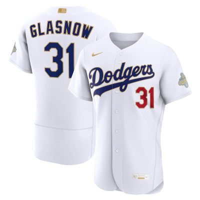 Tyler Glasnow Los Angeles Dodgers 2026 Gold Collection Jersey - White