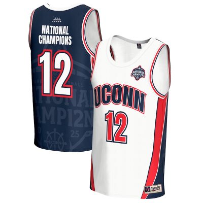 UConn Huskies GameDay Greats Unisex 2025 NCAA Women's Basketball National Champions Lightweight Fashion Jersey - White