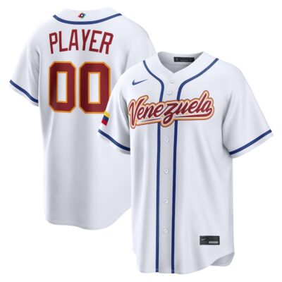 Venezuela Baseball 2026 World Baseball Classic Home Pick-A-Player Jersey - White
