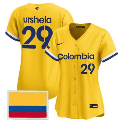 Women's Team Colombia 2026 World Baseball Classic Vapor Premier Stitched Jersey - 2023 Yellow / Gio Urshela