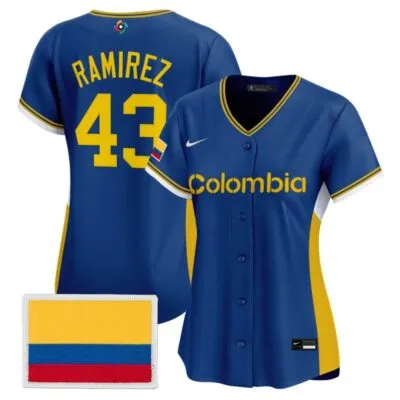 Women's Team Colombia 2026 World Baseball Classic Vapor Premier Stitched Jersey - 2026 Royal / Harold Ramirez