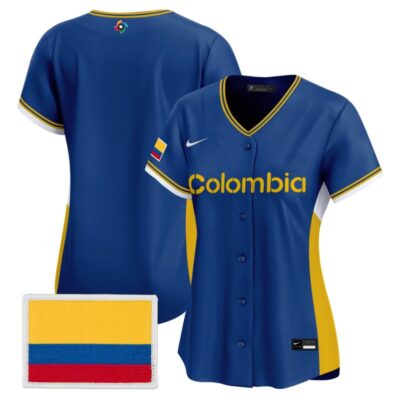 Women's Team Colombia 2026 World Baseball Classic Vapor Premier Stitched Jersey - 2026 Royal / Team