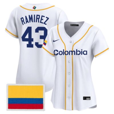 Women's Team Colombia 2026 World Baseball Classic Vapor Premier Stitched Jersey - 2026 White / Harold Ramirez