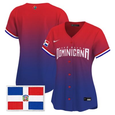 Women's Team Dominican Republic World Baseball Classic Vapor Premier Stitched Jersey - 2026 Roster - Red / Team