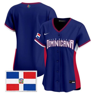 Women's Team Dominican Republic World Baseball Classic Vapor Premier Stitched Jersey - 2026 Roster - Royal / Team