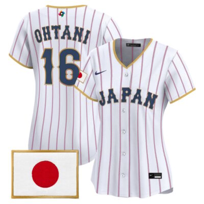 Women's Team Japan World Baseball Classic Vapor Premier Stitched Jersey - White / Shohei Ohtani