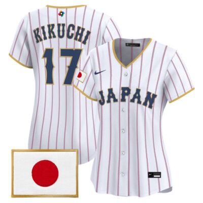 Women's Team Japan World Baseball Classic Vapor Premier Stitched Jersey - White / Yusei Kikuchi